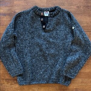 Icewear Icelandic Henley gray Sweater Men’s Small Pure Icelandic Wool heritage